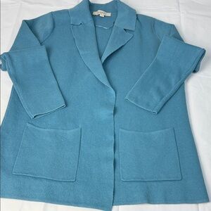 LOFT Teal Cardigan with Front Pockets
